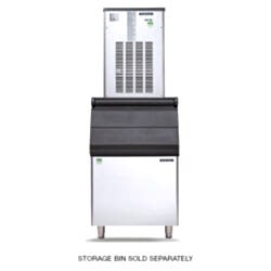 Scotsman MF 56 modular flaked ice maker on optional storage bin